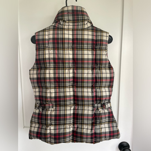 Eddie Bauer Vest Womens Large Plaid Goose Down 700 Fill Outerwear PETITE XS - Picture 2 of 8